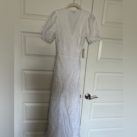 Reformation Weiss V Neck Linen Wrap Dress- NWT - Picture 4 of 9